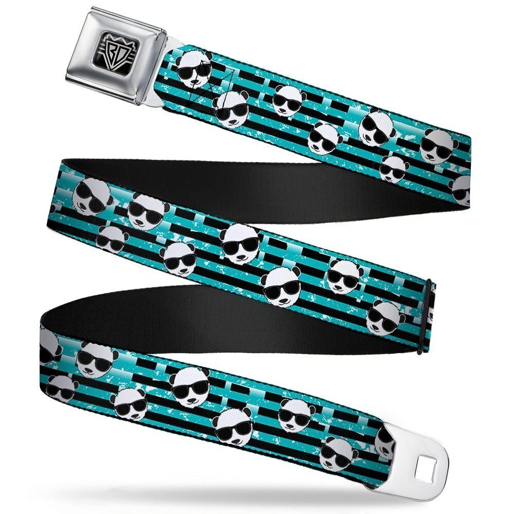 9384 Unisex-Adult's Seatbelt Belt Regular, Multi Panda Sunglasses Stripe